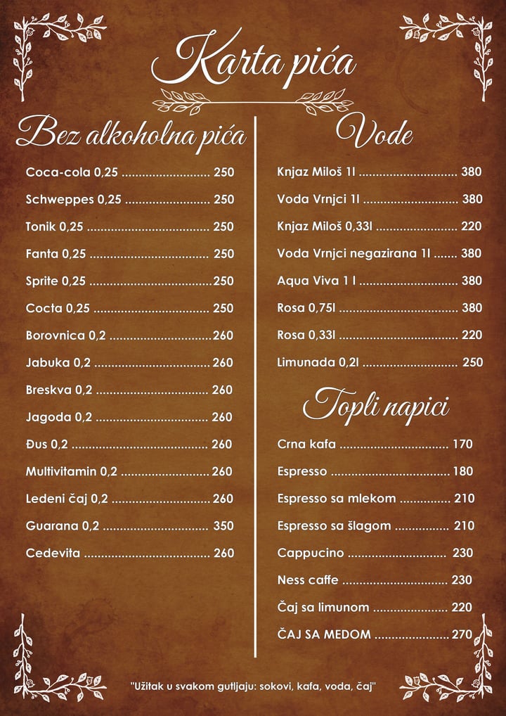 Karta pića 1