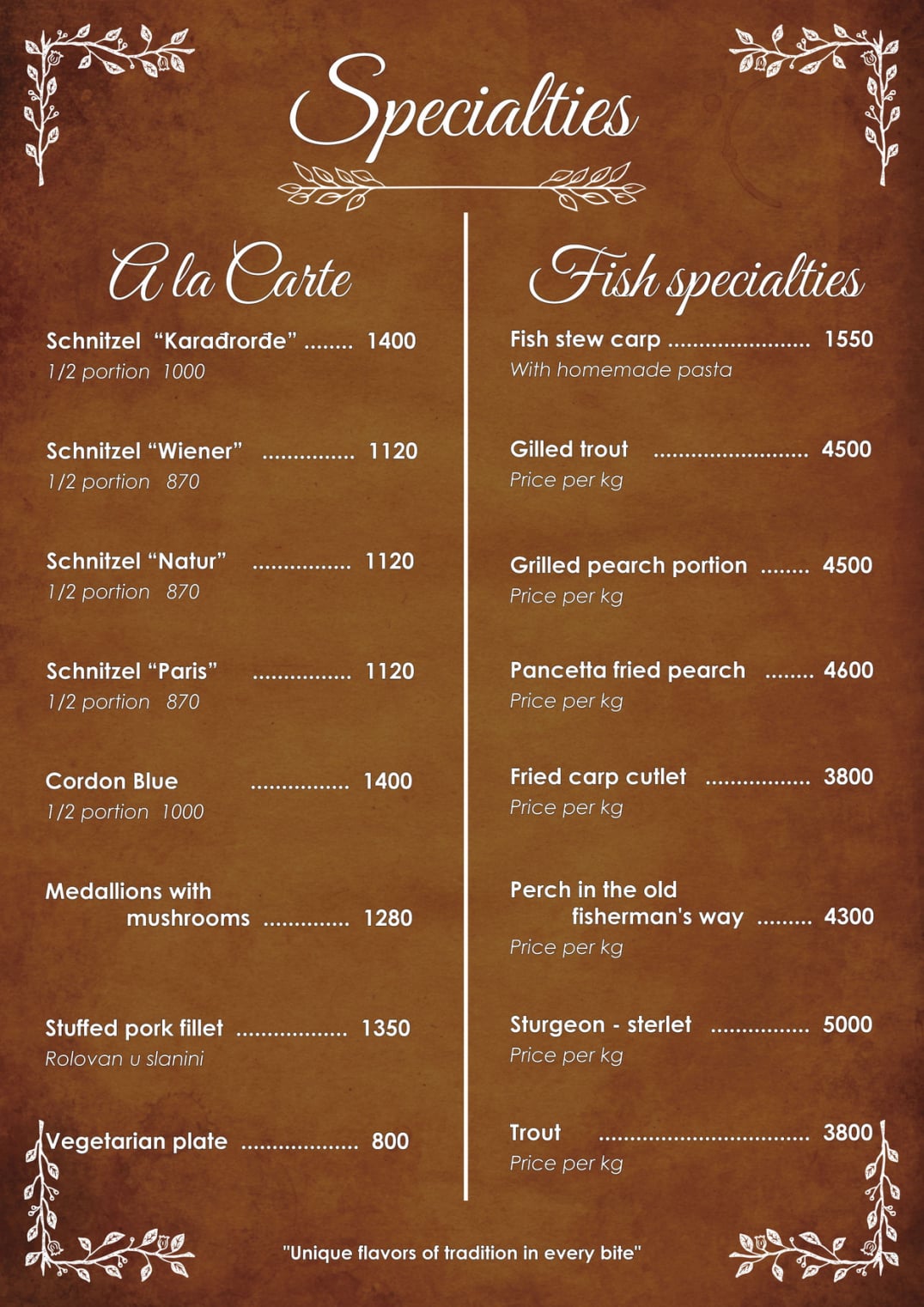 Ala Carte