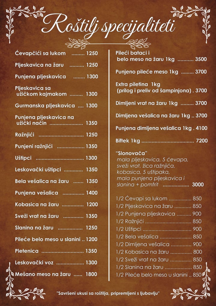 Roštilj specijaliteti
