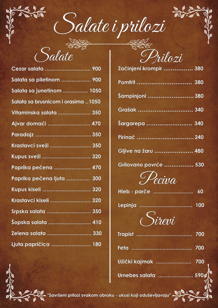 Salate i prilozi