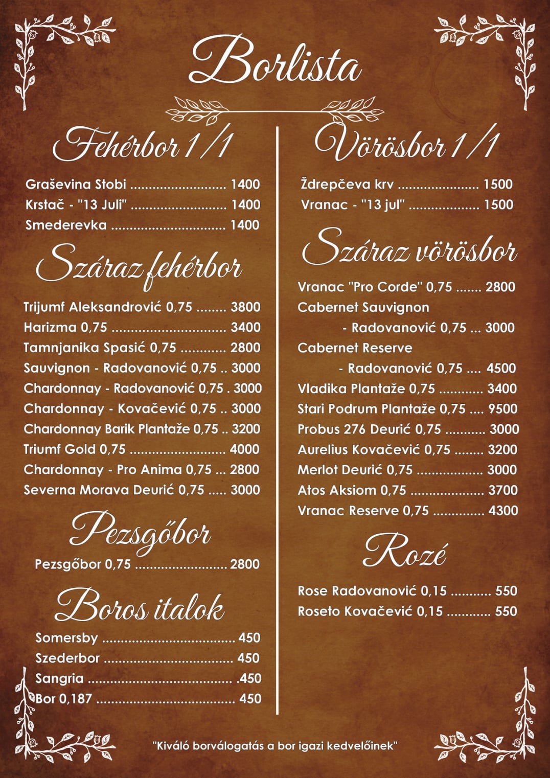 Vinska lista